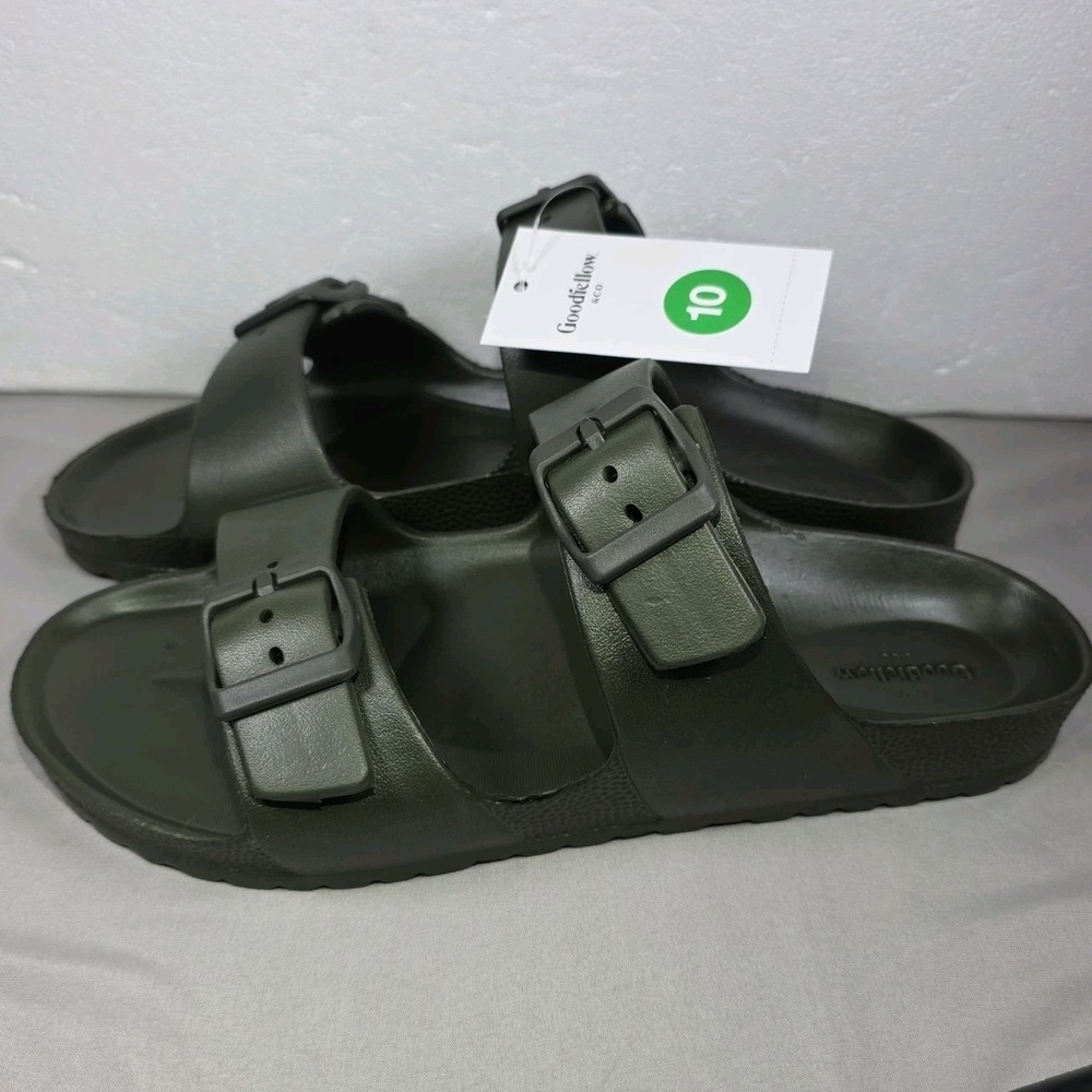 Men's Carson Two Band Sandals - Goodfellow & Co size 10 Olive Green